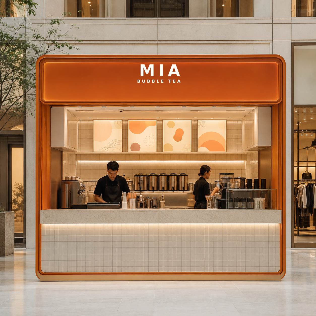 MIA Bubble 正面服务界面与产品展示